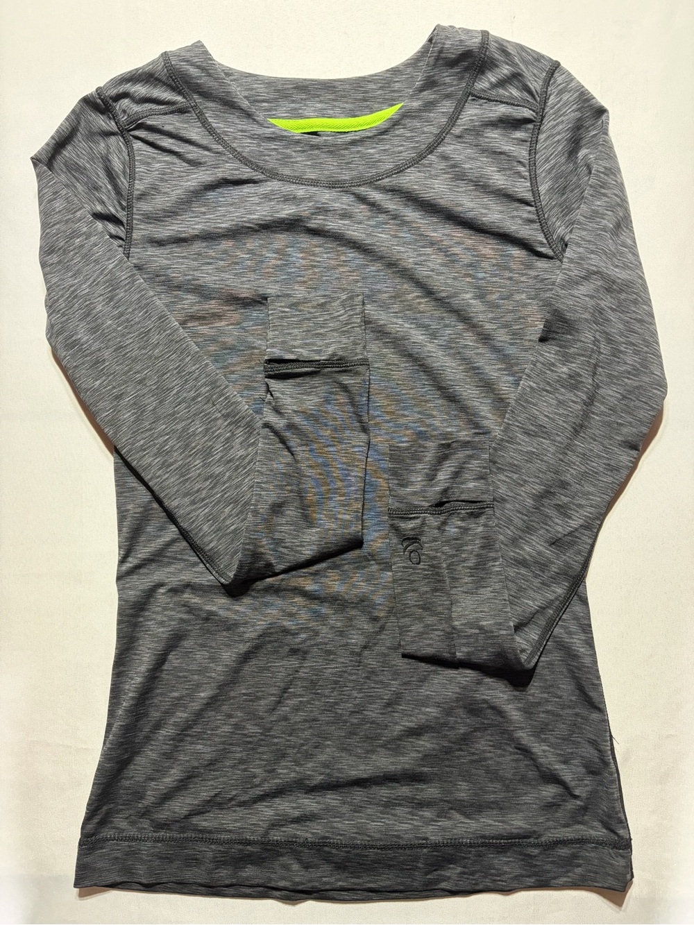 Cuddl Duds Women’s Small Flex Fit Long Sleeve Crew Top Active Heather Gray